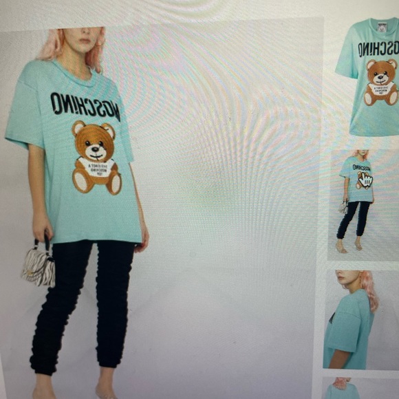 Moschino oversized teddy bear embroidered T shirt - Picture 2 of 6
